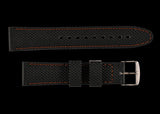 MWC 20mm Silicone Divers Watch Strap with Orange Detailing