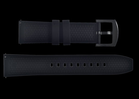 22mm FKM (Patterned) Rubber Strap with Quick Release Feature for Fast and Easy Fitting and Removal