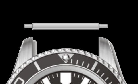 Pair of Watch Pins Designed to Create the Appearance of a Military Watch with Fixed Solid Bars