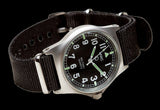 MWC G10 LM Stainless Steel Military Watch Non Date (Black NATO Strap)